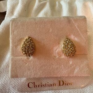 Dior Crystal and Gold Earrings